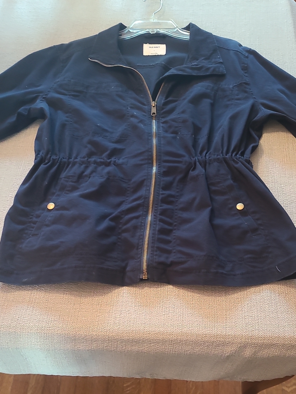 Old Navy Navy Blue Zip-Front Girls' Jacket